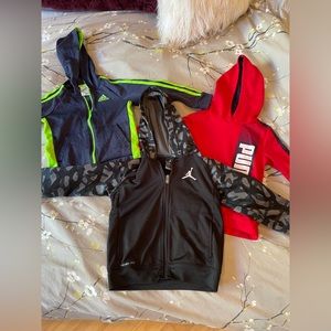 3 boys hoodies.